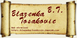 Blaženka Tošaković vizit kartica